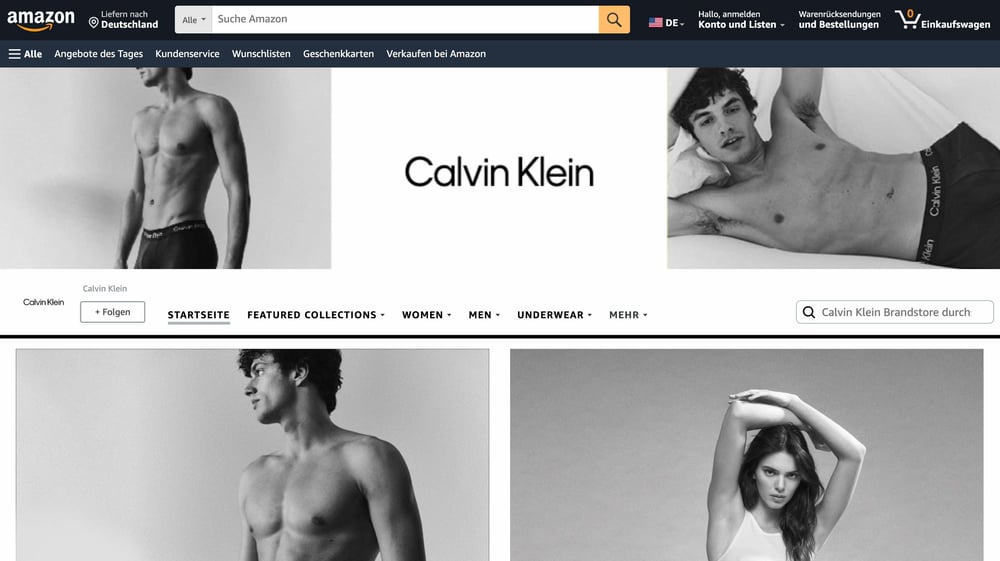 Omnichannel Beispiele Calvin Klein Amazon
