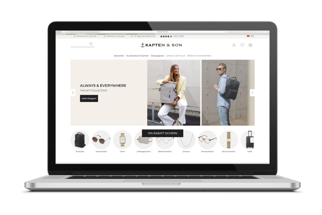 Kapten & Son homepage Kapten & Son homepage